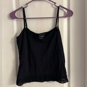 Now brand - Black Camisole with lace trim in Women’s Large.